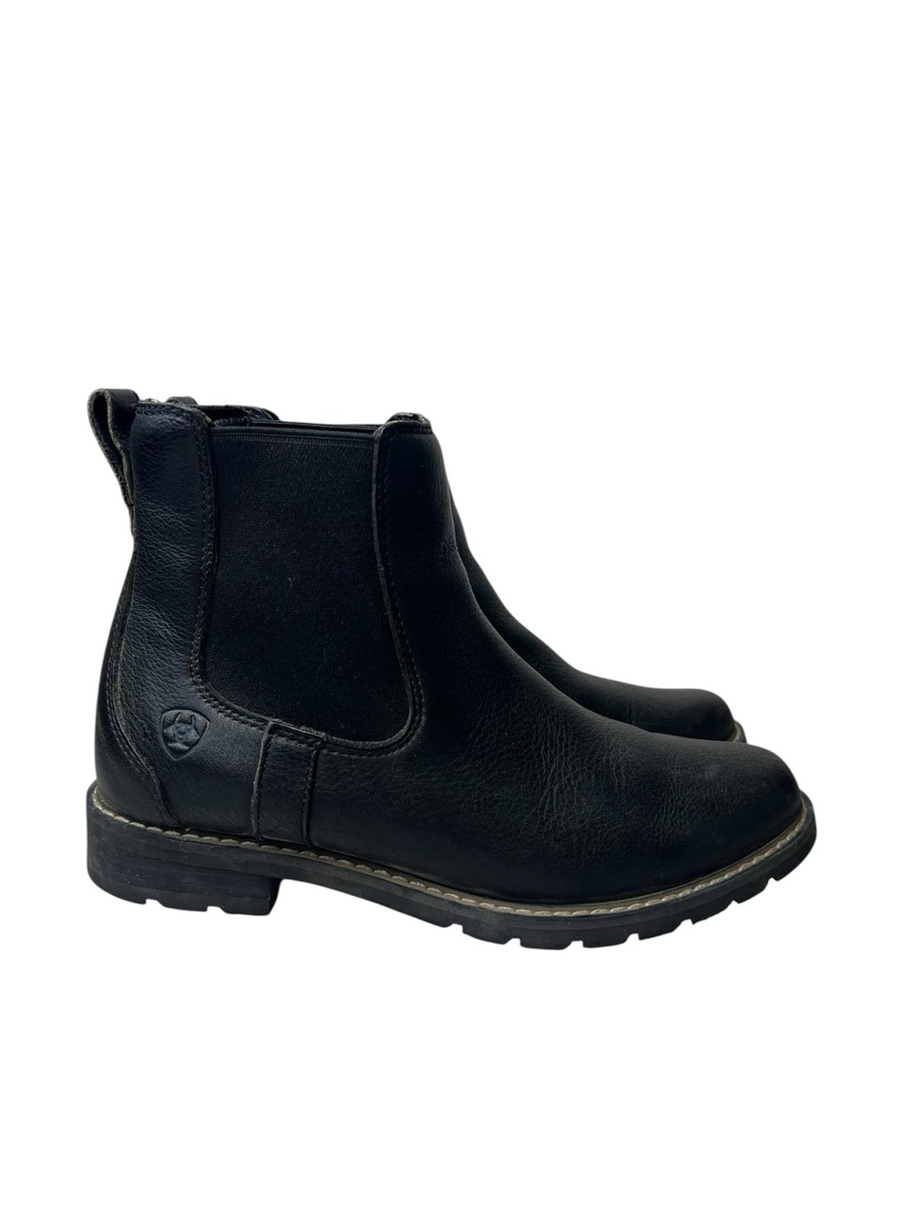 Ariat Women’s Wexford Black Leather Waterproof Chelsea Boot Size 7.5B